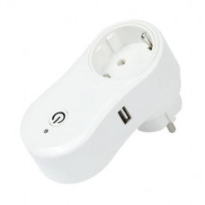 Розумна розетка. WI FI Socket (Smart Life) + USB. Tuya. 4981. Білий