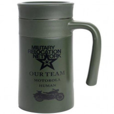 Термокухоль Stenson Army MT-3893 з ситечком 520 мл. Зелений