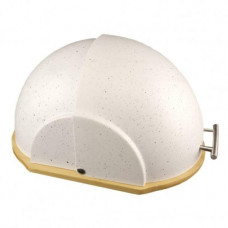 Хлібниця bread bin Marble з бамбуковою основою a-plus (білий мармур) 1815