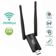 USB ретранслятор підсилювач WiFi сигналу (репітер) на 2 антени (9205). Чорний