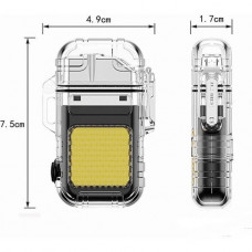 Зажигалка спиральная USB и Led фонарик (9258)
