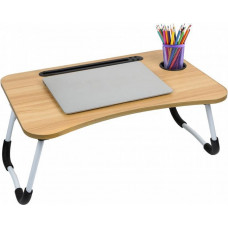Складаний столик-підставка в ліжко для сніданку та ноутбука. Портативний стіл для планшета (14536)