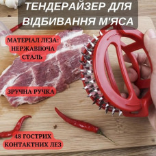 Тендерайзер розм'якшувач. Колесо для відбивання м'яса Meat Tenderizer Червоний (5340)