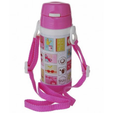 Дитячий вакуумний термос А-PLUS 320 мл з трубочкою і шнурком для носіння на шиї (1776) Рожевий