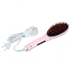 Електричний гребінець-випрямляч овальний Fast Hair Straightener HQT-906 27х7х4см Рожевий (85339)