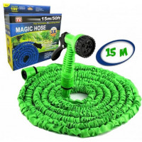 Шланг для поливу розтяжний Magic Hose Довжина 15 м (50FT) + розпилювач Зеленый (0251)