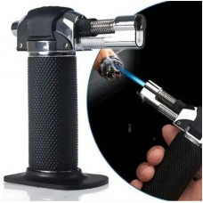 Газовая зажигалка (турбогорелка) мощное регулируемое турбопламя с ветрозащитой (9960)