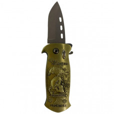 Запальничка газова. Турбо полум'я. З викідним ножем. The EXPENDABLES. Бронзовий (HL-564-1)