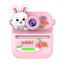 Дитячий Фотоапарат Миттєвого друку з підтримкою microSD card FullHD. S11, PINK RABBIT Рожевий (11538)