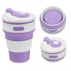 Термо-чашка складна силіконова Collapsible. 350мл Фіолетовий (7194)