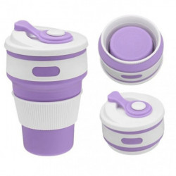 Термо-чашка складна силіконова Collapsible. 350мл Фіолетовий (7194)