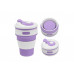 Термо-чашка складна силіконова Collapsible. 350мл Фіолетовий (7194)