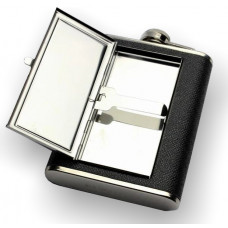 Фляга з нержавіючої сталі з портсигаром, 220 мл / 6 сигарет (AB-3) 0081