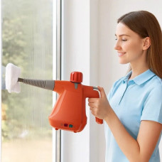 Ручний пароочисник Domotec MS-1372, 1000 Вт комплект 6 насадок. Помаранчевий (9880)