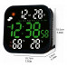 Електронний годинник настінний/настільний, DS-3828L з термометром, гігрометром та календарем. Чорний (10445)