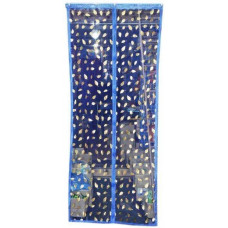 Антимоскітна сітка, Magnetic Mash дверна штора на гнучких вінілових магнітах колір Синій з золотими пелюстками (100х210) 5002