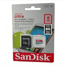 Карта пам'яті SanDisk Ultra microSDHC UHS-I GB Class 10 Speed 80mb/s + SD-adapter