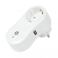 Розумна розетка. WI FI Socket (Smart Life) + USB. Tuya. 4981. Білий