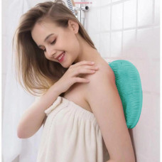 Масажна щітка мочалка для спини та ніг у ванну та душ Чистюля LY-379  Силіконова на присосках. Блакитний